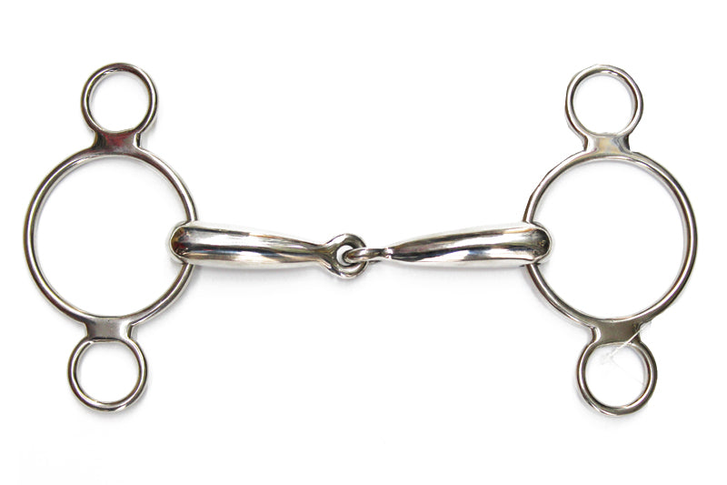 Stainless Steel 3-Ring Gag Bit