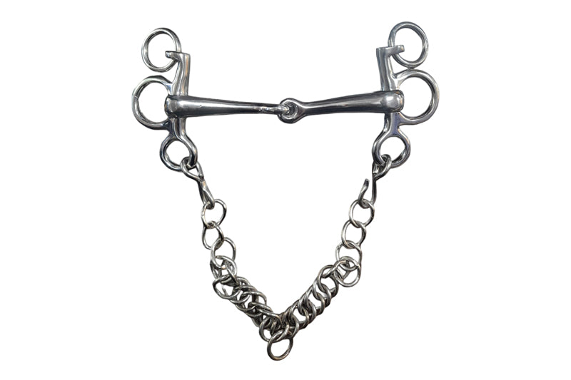 Pelham Bit (Single Jointed Pelham Bit with Curb Chain)