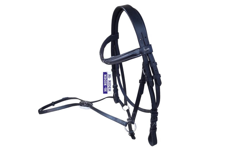 Premium Raised Leather Snaffle Bridle