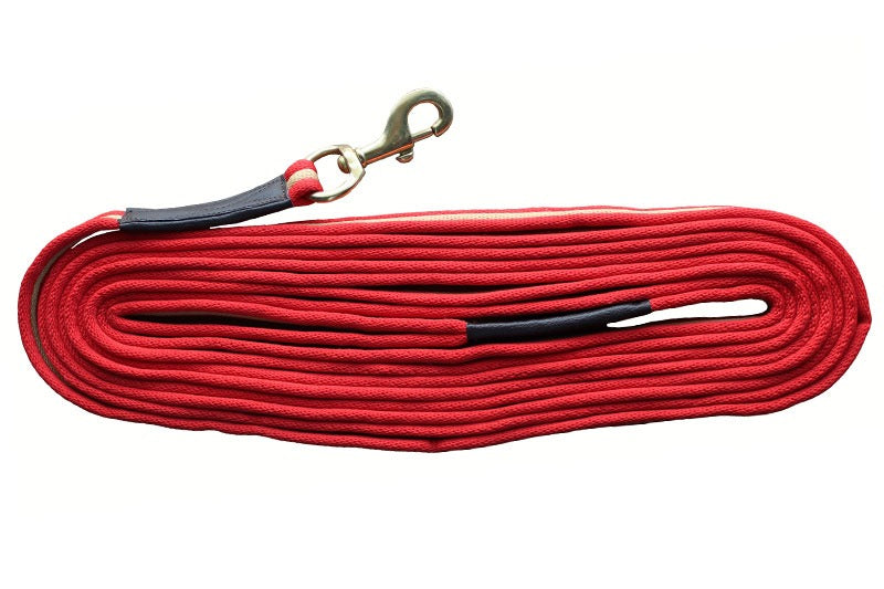 Heavy-Duty Soft-Feel Lunging Rope (8-Meter) in Red