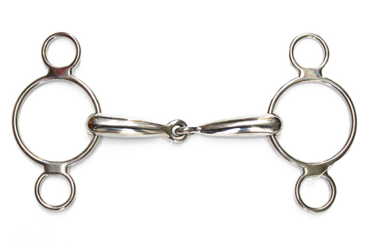 Stainless Steel 3-Ring Gag Bit