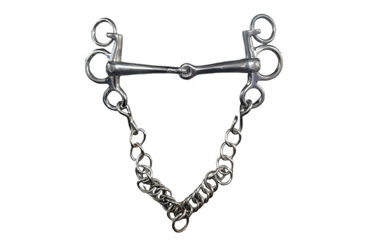 Pelham Bit (Single Jointed Pelham Bit with Curb Chain)