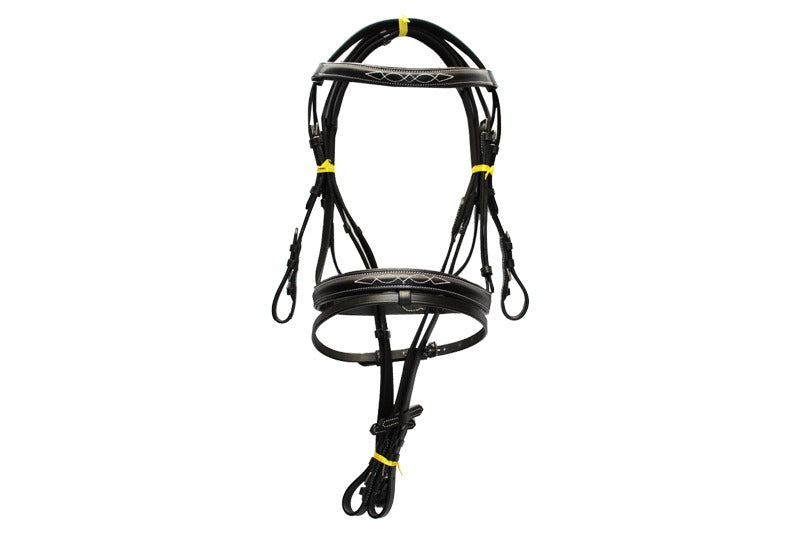 Premium Raised Leather Snaffle Bridle