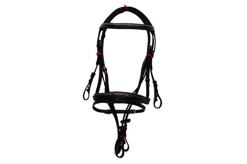 Premium Raised Leather Snaffle Bridle