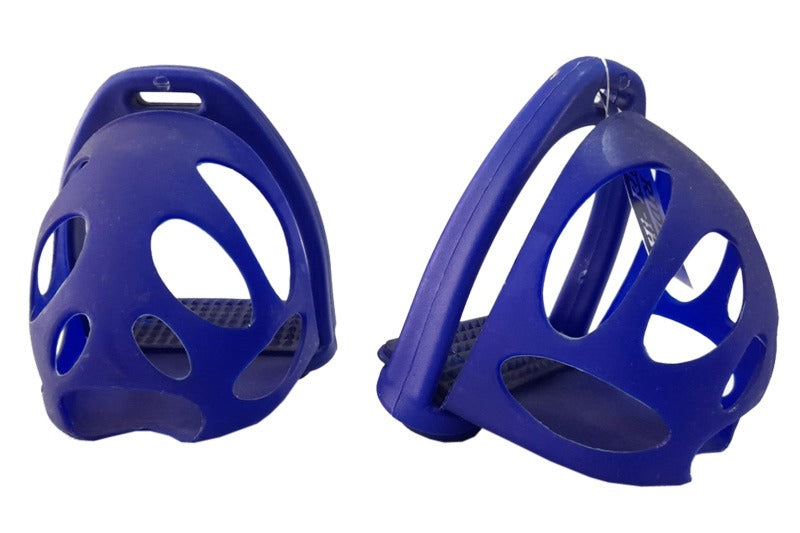 Plastic Stirrup with Cage in Blue